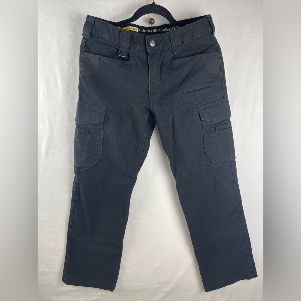 Noble Outfitters FullFlexx Heavy Duty Hammer Drill Black Cargo Canvas Pant 30x30